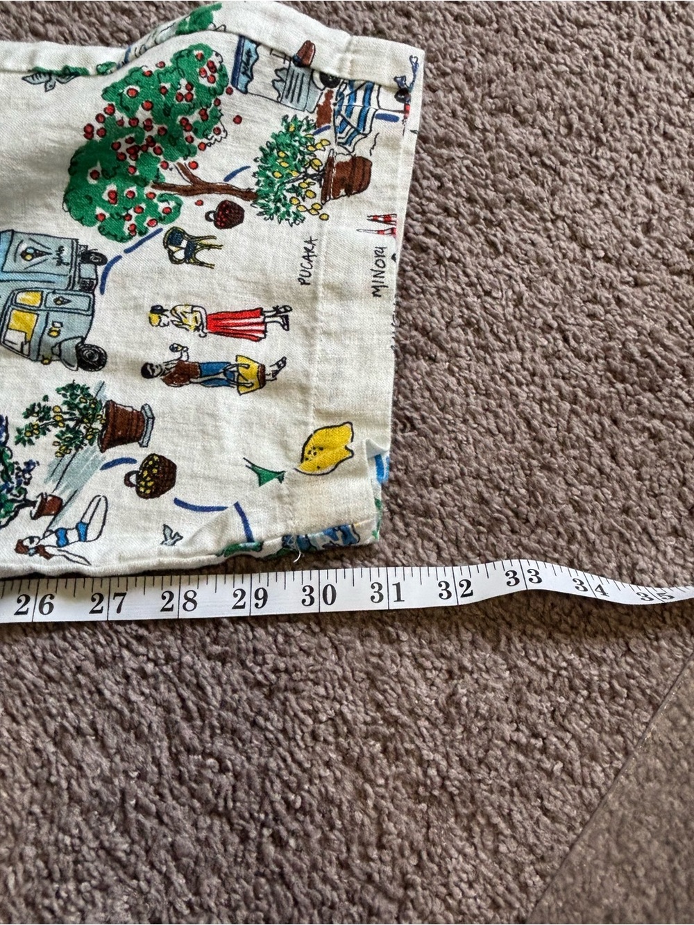 Boden 100% Linen Illustrated Travel Print Wide-Leg Pants — US 10L / UK 14L - Picture 7 of 10